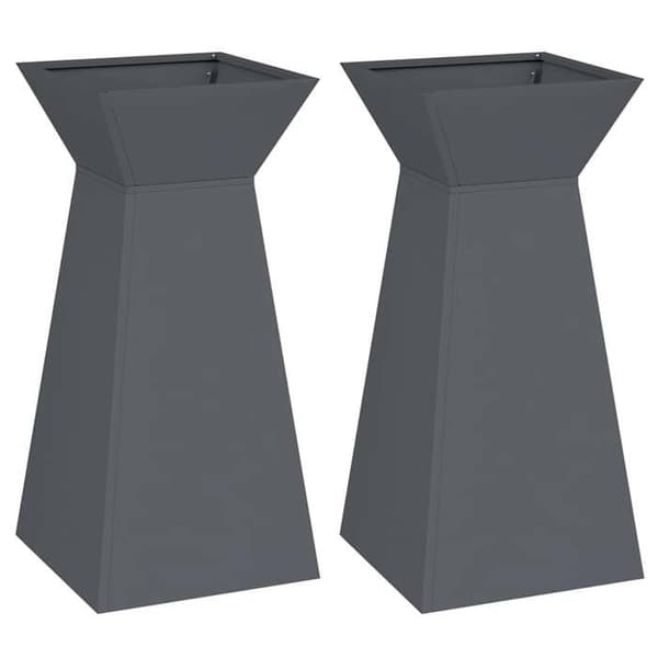 Maison Exclusive - Pelarplanter 2 st Anthracite 35 x 35 x 73 cm