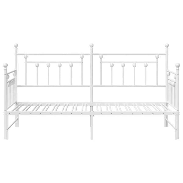 Maison Exclusive - Sängram för dagbädd Vit 80 x 200 cm Stål