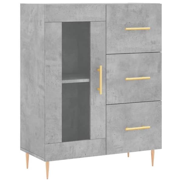 Maison Exclusive - Buffé grå betong 69,5x34x90 cm ingenjörsträ
