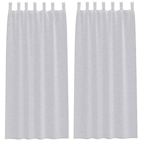 Maison Exclusive - Gardin i Voile 2 st Ljusgrå 245 x 140 cm Polyester