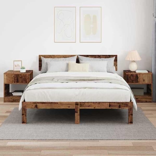 Maison Exclusive - Sidebord 2 stk. Antik træ 40,5 x 40 x 45 cm