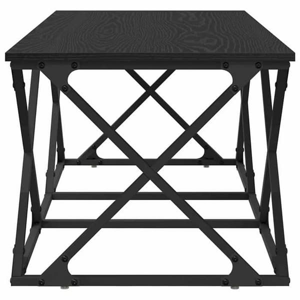 Maison Exclusive - Sort egetræ sofabord 100 x 49 x 40 cm Ingeniørtræ svart ek