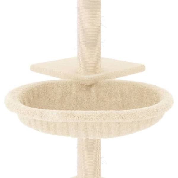 Maison Exclusive - Kissanpuu, jossa on kreppikuituinen raapimispuu, 72 cm Grädde