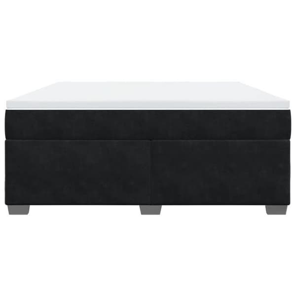 Maison Exclusive - Seng med lameller og madras Sort 180x200 cm Velour