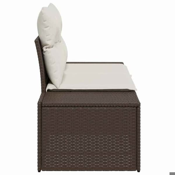 Havemøbel - EKSKLUSIV HUS - 184x62x69 cm - Brun - Poly rattan & stål - UV-resistent brun