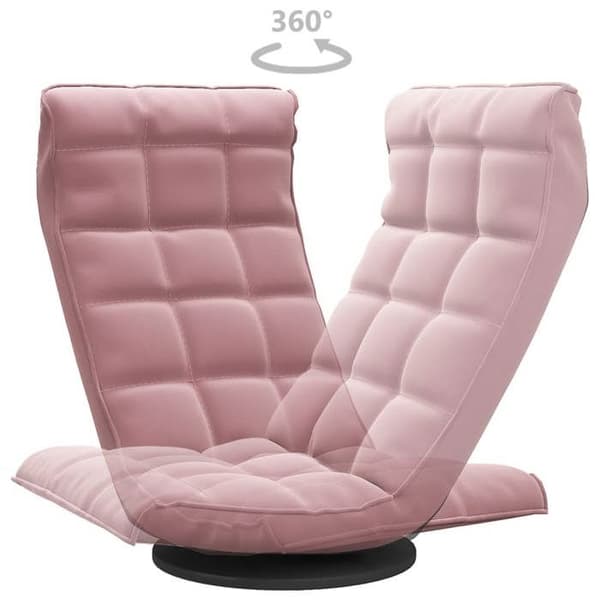 Maison Exclusive - Snurrig golvstol i rosa sammet
