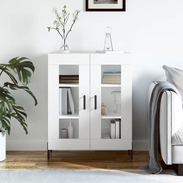 Maison Exclusive - Hvidt buffet 69,5x34x90 cm ingeniørtræ Vit