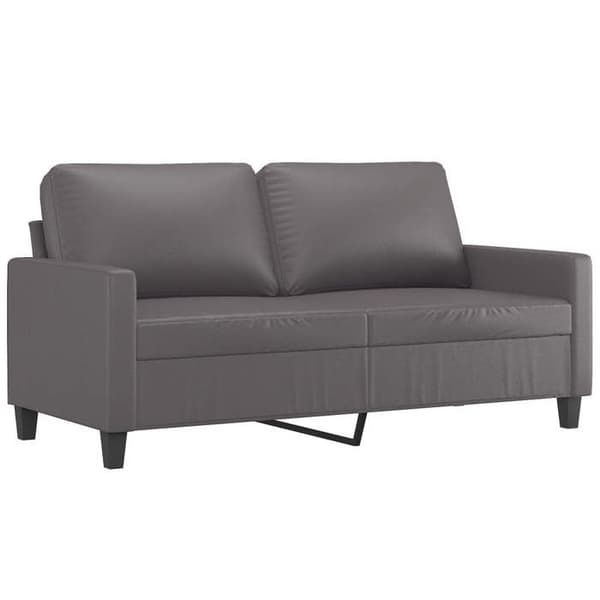 Maison Exclusive - 2-personers sofa Grå 140 cm Syntetisk læder