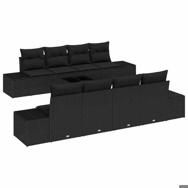 Maison Exclusive - 8 stk. have-sofa sæt i sort polyrotin