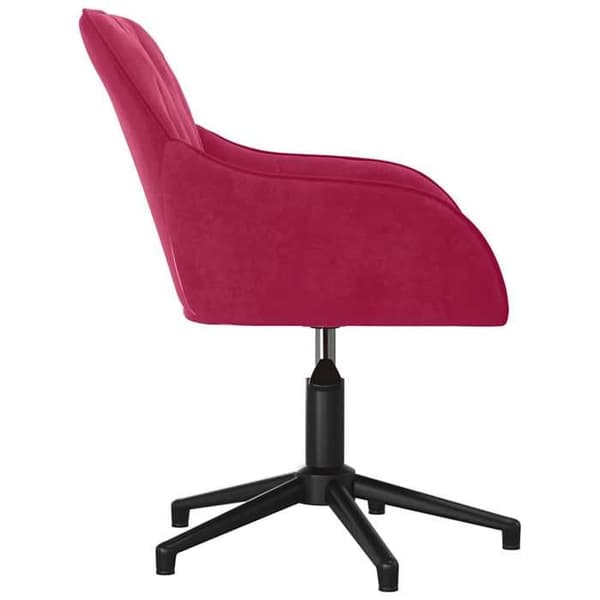 Maison Exclusive - Snurrstol för kontor Röd vinröd Sammet