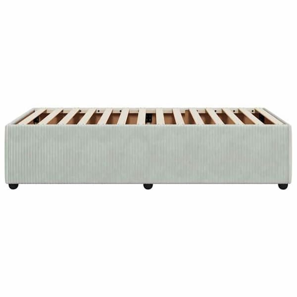 Maison Exclusive - Sängram utan madrass ljusgrå 80x200 cm sammet