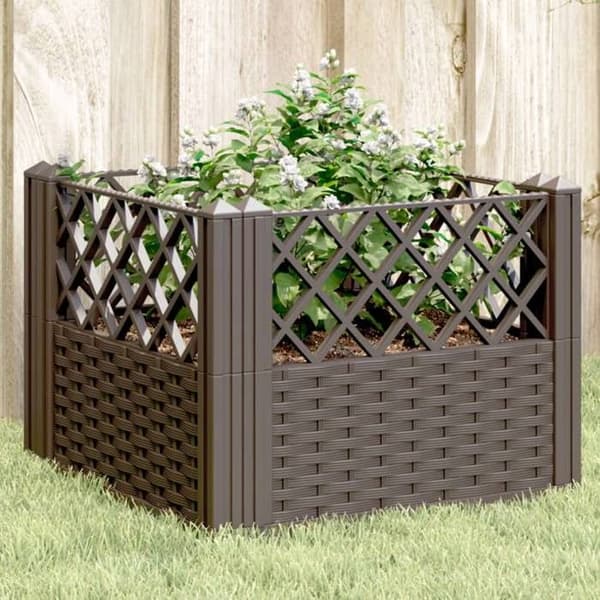 Maison Exclusive - Plantekasse med brune pinde 43,5x43,5x43,5 cm PP