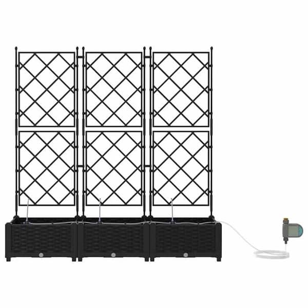 Maison Exclusive - Puutarhakori 3 kpl Musta 120 x 40 x 126 cm PP