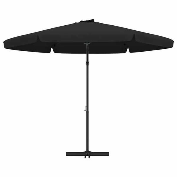 Maison Exclusive - Puutarhaparasi 300 cm mustalla teräspylväällä