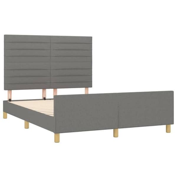 Maison Exclusive - Sengebund uden madras grå 140x200 cm stof