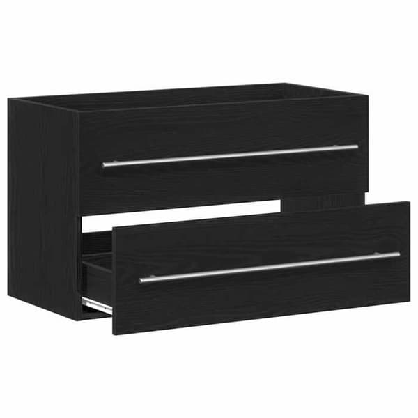 Maison Exclusive - Underskabs møbel i sort eg 80 x 38,5 x 48 cm ingeniørtræ