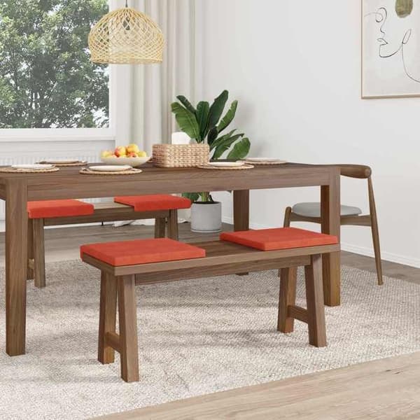 Maison Exclusive - Bänkdyna 4 st sammet ribbad Röd orange