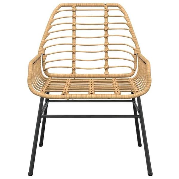 Maison Exclusive - Trädgårdsset 9 delar brun flätad resin glas