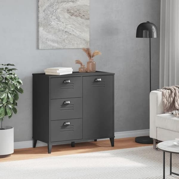 Maison Exclusive - Buffet VIKEN tummanharmaa 80x40x80 cm insinööripuuta