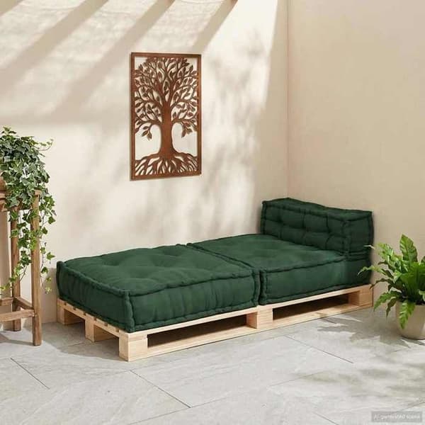 Maison Exclusive - Grön modulsoffa 70x70x54 tyg