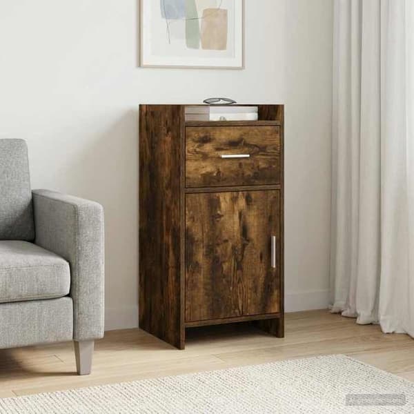 Maison Exclusive - Buffet Røget Eg 40 x 36 x 80 cm Ingeniørtræ