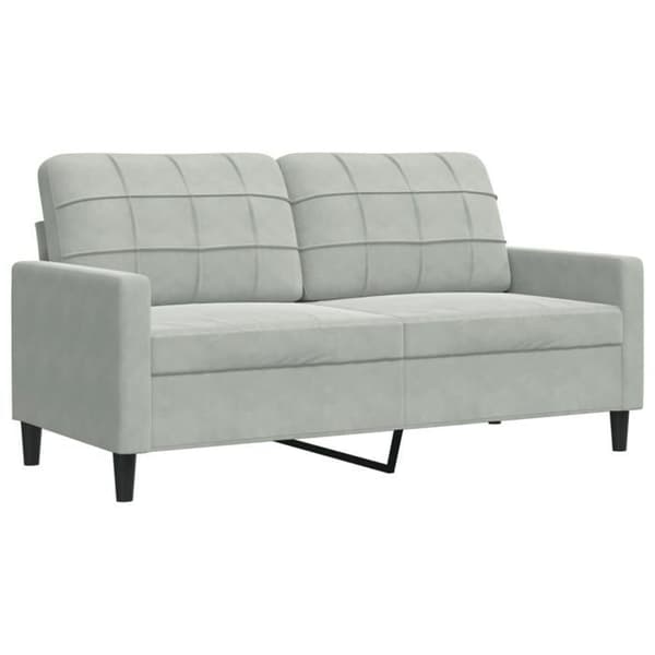Maison Exclusive - Sæt af 3 sofaer med puder Lys grå Velour