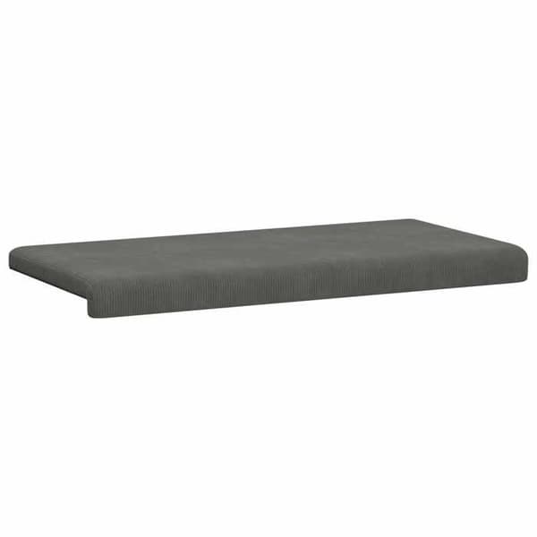 Maison Exclusive - Bänk kuddar i mörkgrå ribbad sammet Djup 35 cm