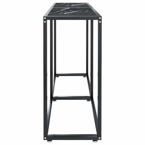 Maison Exclusive - Konsolbord Marmor sort 140x35x75,5 cm Hærdet glas