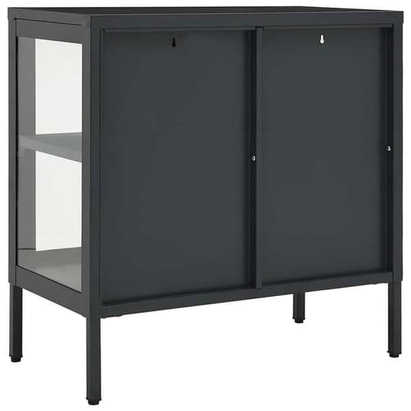 Maison Exclusive - Buffé Anthracite 70x35x70 cm Stål och glas