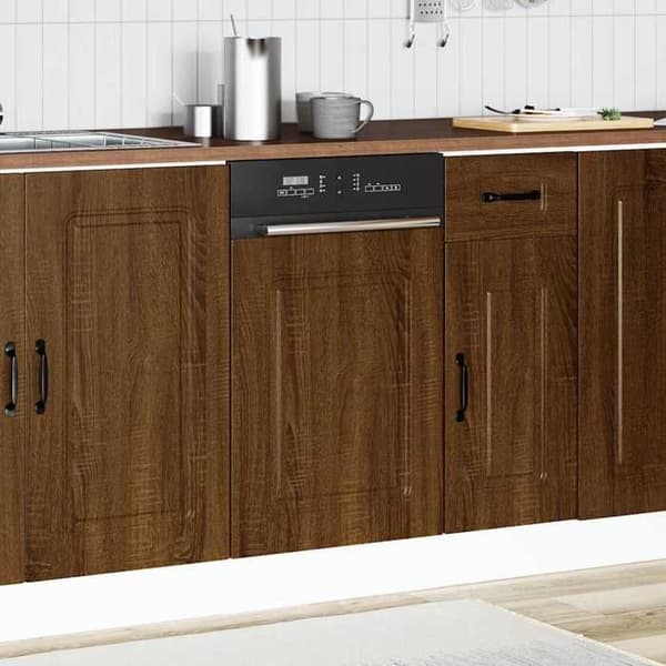 Maison Exclusive - Diskmaskinspanel Kalmar ek brun 45x1,5x57 cm Brun ek
