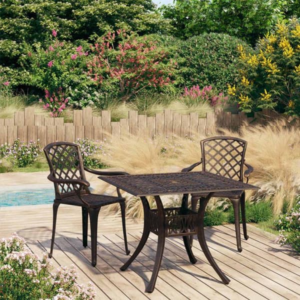Maison Exclusive - Bistro sæt 3 stk Aluminium støbt Bronze