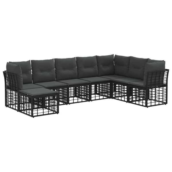 Maison Exclusive - Sæt af udendørs sofaer Sort Polyester