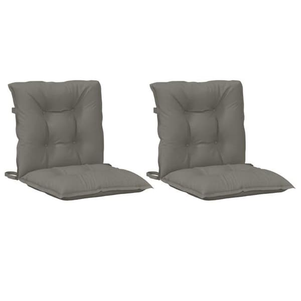 Maison Exclusive - Stolar med låg ryggstöd, 2-pack, mörkgrå blandning