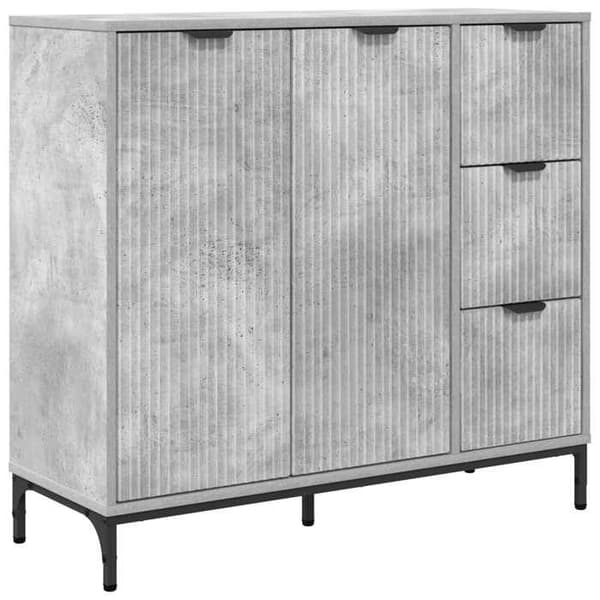 Dressoar - MAISON EXCLUSIVE - Rektangulär buffé - Betonggrå - Ingenjörsträ - 89,5 x 33 x 82 cm Betonggrå