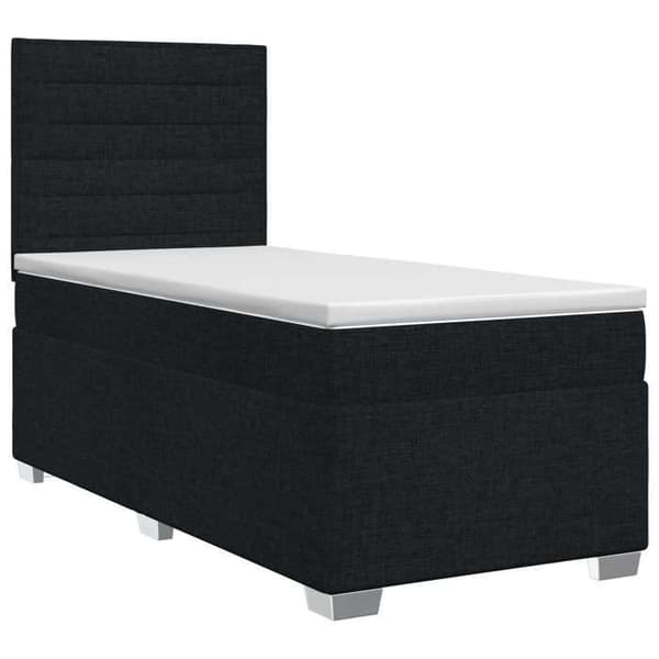Maison Exclusive - Boxspring-sänky mustalla patjalla 90 x 200 cm Kangas