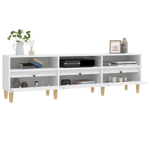 Maison Exclusive - TV-möbel vit 150x30x44,5 cm ingenjörsträ