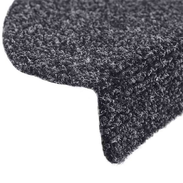 Maison Exclusive - Selvklæbende trappe tæpper 30 stk. 56 x 17 x 3 cm Mørkegrå Halvcirkel