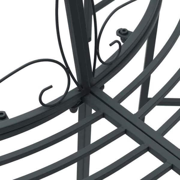 Maison Exclusive - Trädsoffa 8 -platser Ø 160 x 89 cm stål Grå Silver Rund