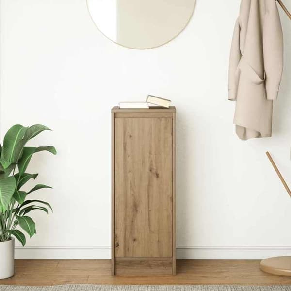 Maison Exclusive - Buffet i håndlavet egetræ 29,5x34x76 cm i ingeniørtræ Ek