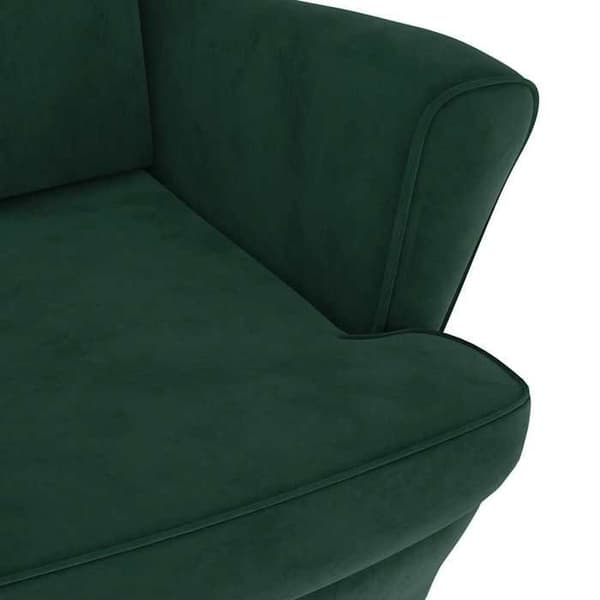 Maison Exclusive - Mörkgrön sammetsfåtölj