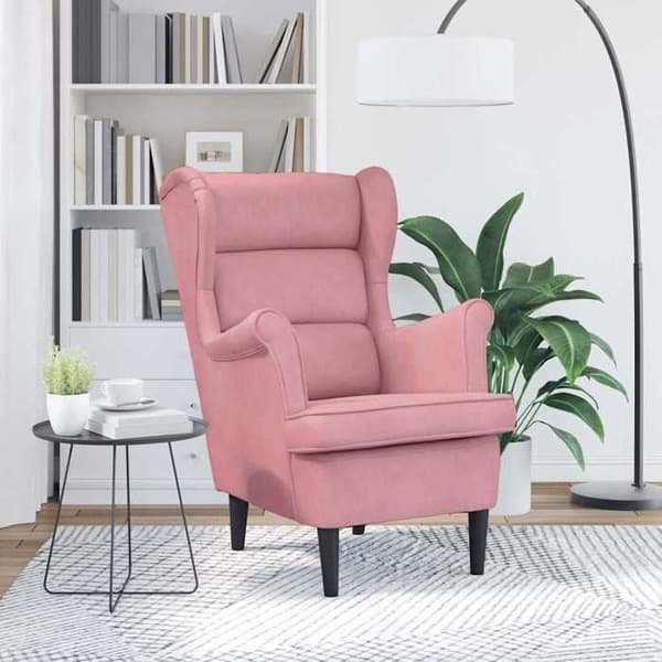 Maison Exclusive - Fåtölj i rosa sammet