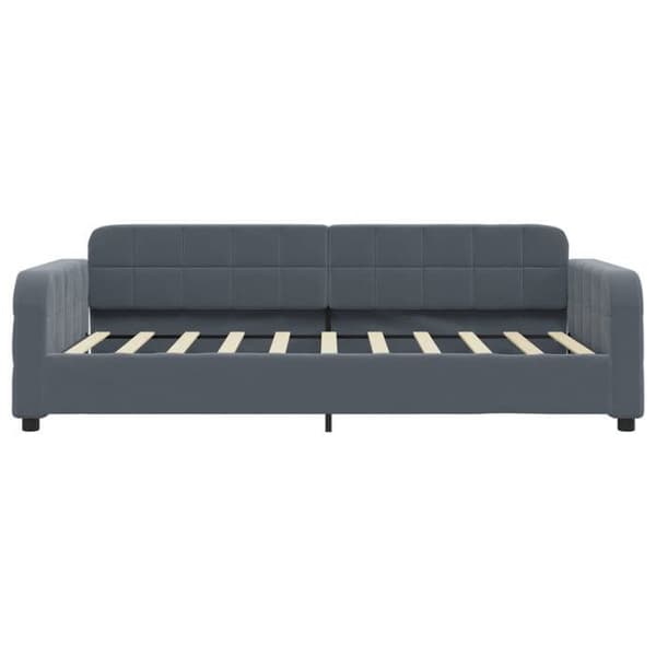 Maison Exclusive - Dagbädd med mörkgrå madrass 90x190 cm sammet Mörkgrå