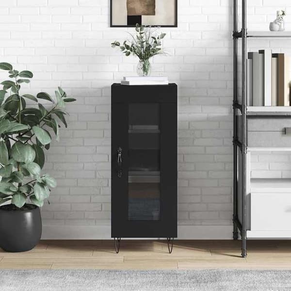 Maison Exclusive - Buffet Sort 34,5x34x90 cm Ingeniørtræ