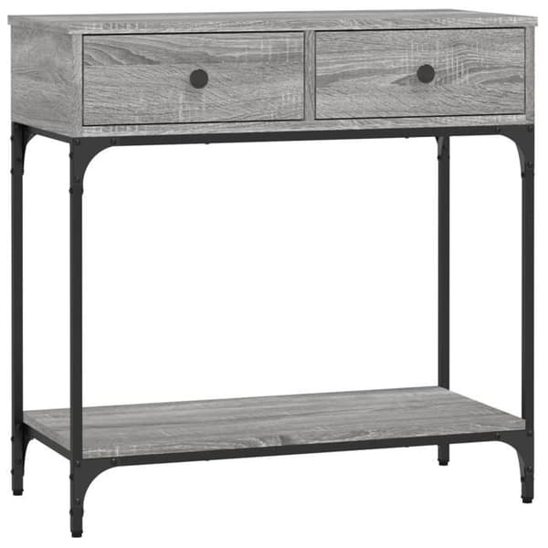 Maison Exclusive - Consolebord sonoma grå 75x34,5x75 cm ingeniørtræ