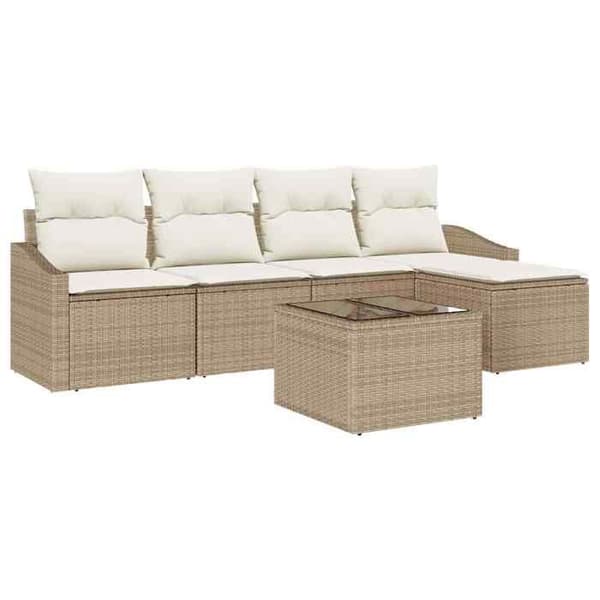 Trädgårdsmöbler - EXKLUSIVT HEM - Modern - Poly rattan & stål - Justerbart 2-i-1 bord - Dold förvaring