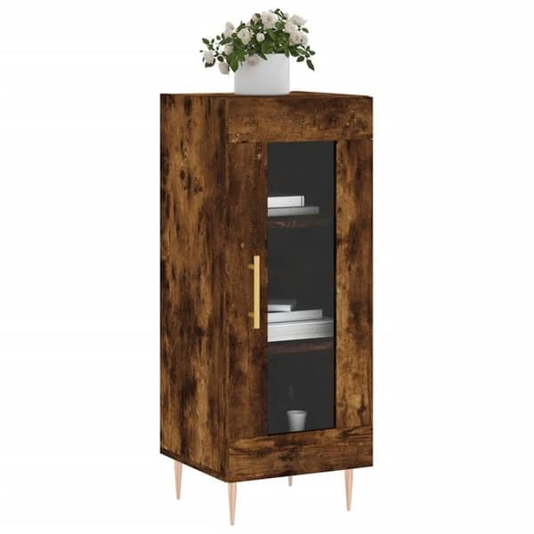 Maison Exclusive - Buffet Røget Eg 34,5x34x90 cm Ingeniørtræ