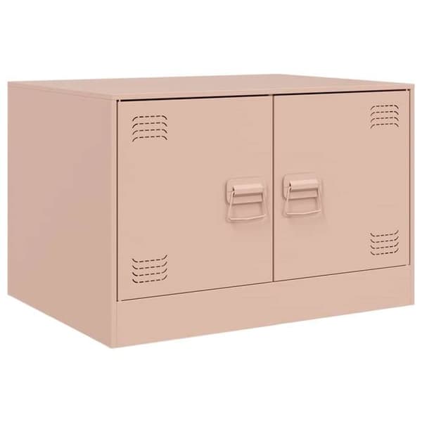 Maison Exclusive - Låg bord rosa 67x50x44 cm stål