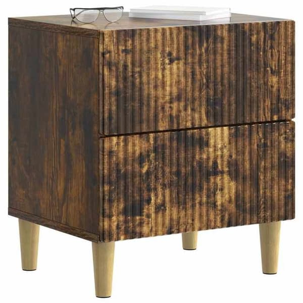 Maison Exclusive - Natbord 2 dele Røget eg 43 x 34,5 x 48 cm