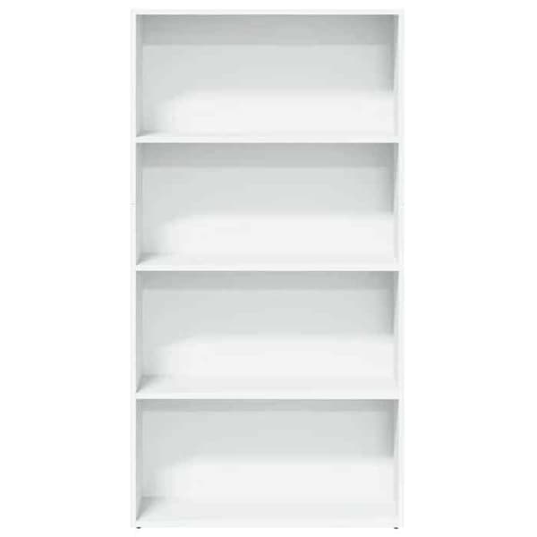 Maison Exclusive - Vit bibliotek 80x30x152 cm ingenjörsträ
