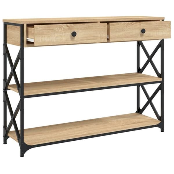 Maison Exclusive - Konsolbord ek sonoma 100x28x75 cm ingenjörsträ